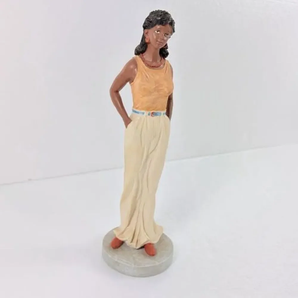 Vintage 2004 Home Interiors African Woman Figurine 10